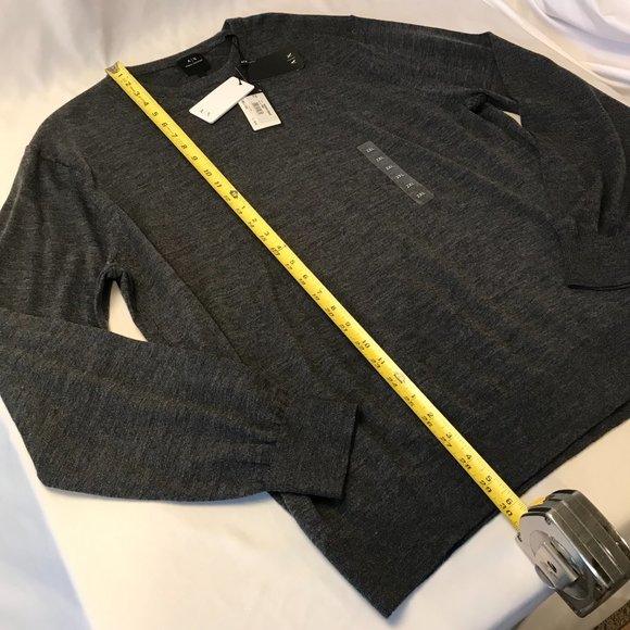 A|X Armani Exchange Men's Sweater Virgin Wool Grey Size 2XL 8NZM3A ZM8AZ NEW $90 - Picture 12 of 13